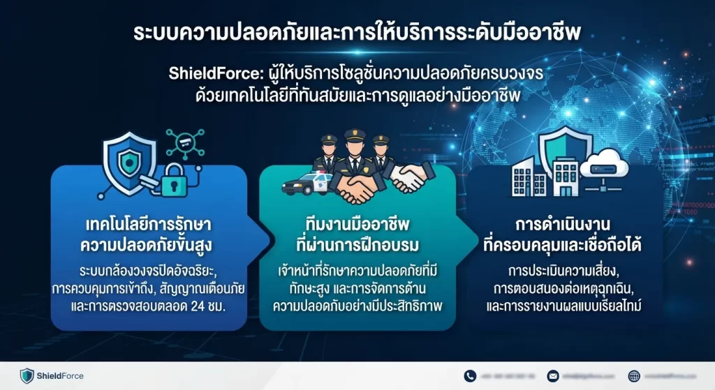 ระบบความปลอดภัยและการให้บริการระดับมืออาชีพ