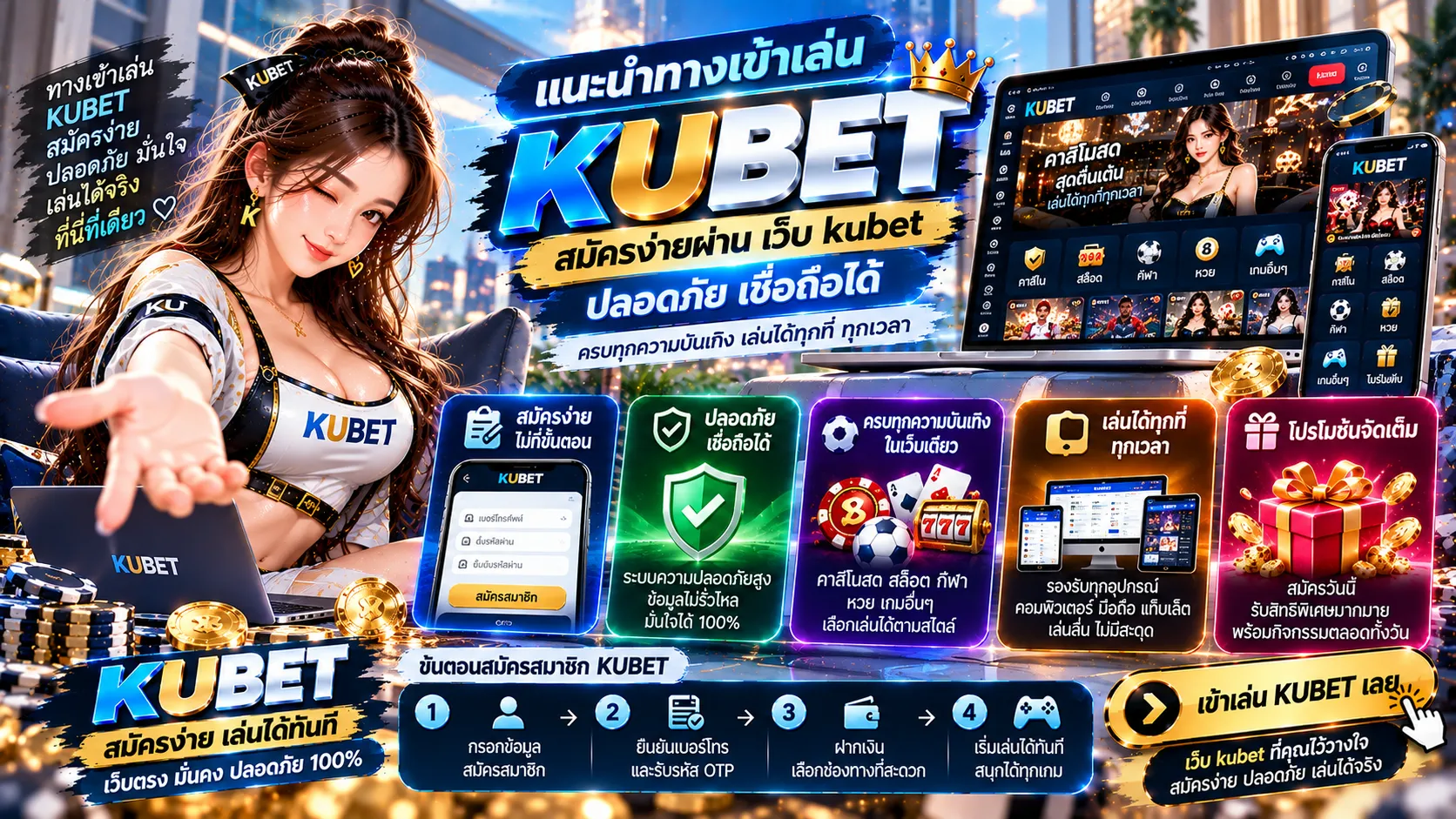 แนะนำทางเข้าเล่น KUBET สมัครง่ายผ่าน เว็บ kubet ปลอดภัย เชื่อถือได้